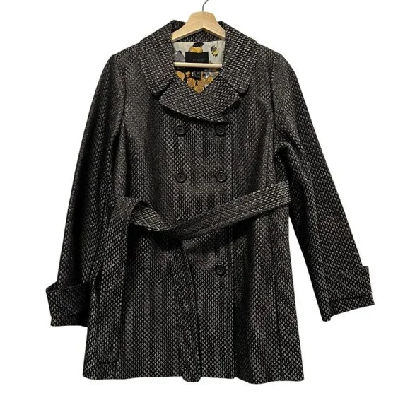 J. Crew Collection Women’s Gray Size Jacket Coat Blazer Rayón Silk Blend Belt - Picture 1 of 12